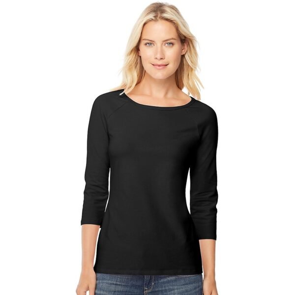 Women's Stretch Cotton Raglan Sleeve Tee